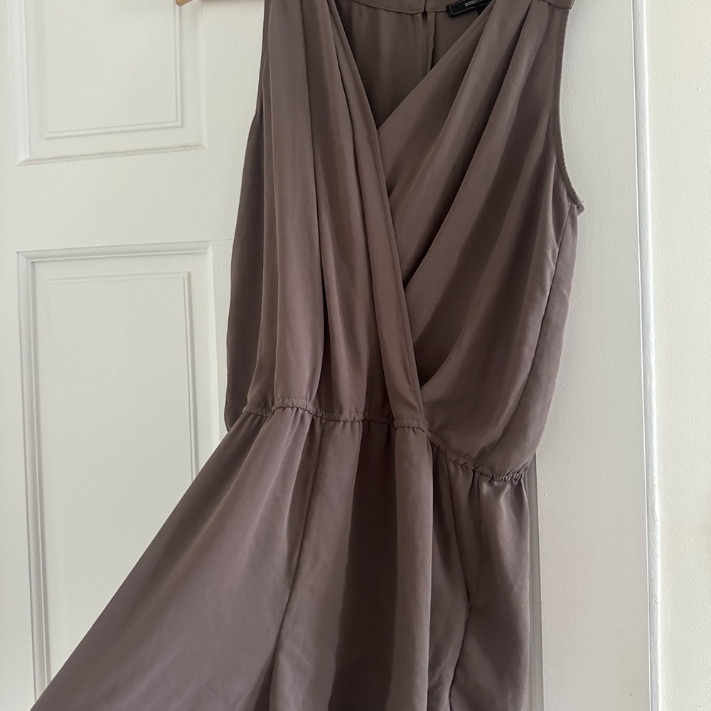 Elegant Sleeveless Brown Purple Romper